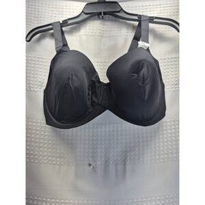 Paramour Black Underwire Bra Size 34DDD Full Coverage Adjustable Straps